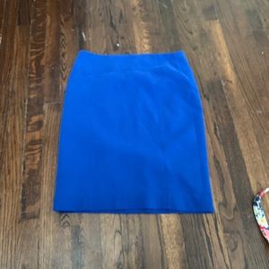 Blue pencil skirt